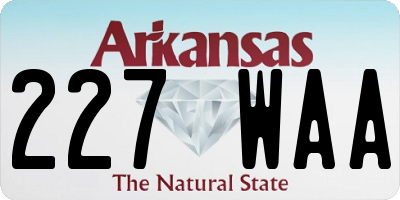 AR license plate 227WAA