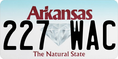 AR license plate 227WAC