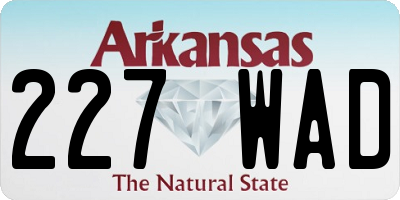AR license plate 227WAD