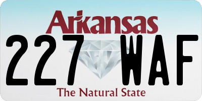 AR license plate 227WAF