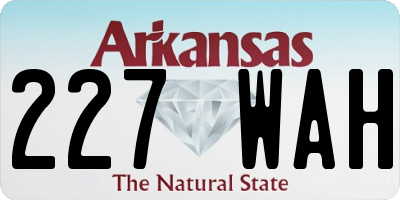 AR license plate 227WAH