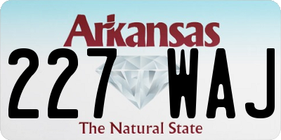 AR license plate 227WAJ