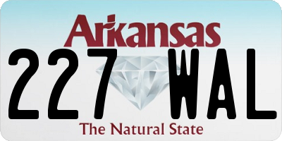 AR license plate 227WAL