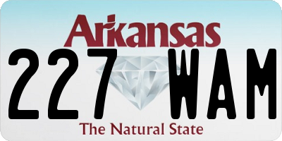 AR license plate 227WAM