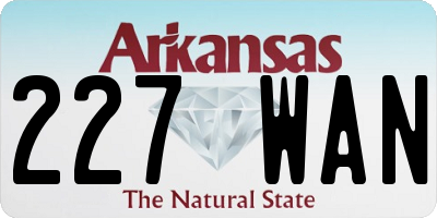 AR license plate 227WAN