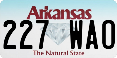 AR license plate 227WAO