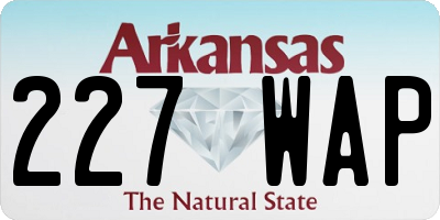 AR license plate 227WAP