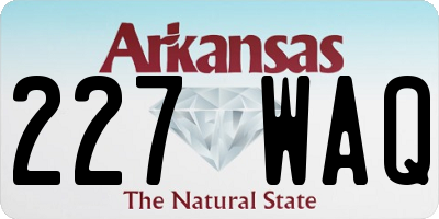 AR license plate 227WAQ