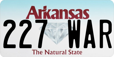 AR license plate 227WAR