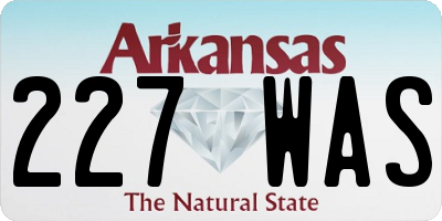 AR license plate 227WAS
