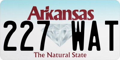 AR license plate 227WAT