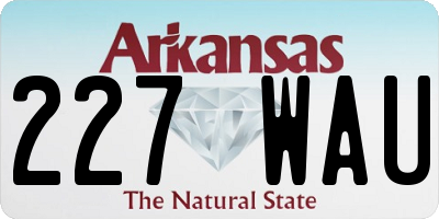 AR license plate 227WAU