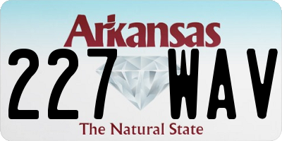 AR license plate 227WAV