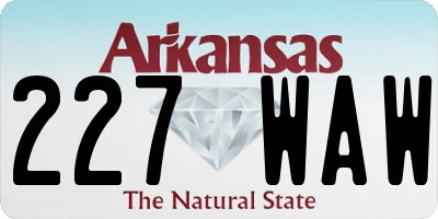 AR license plate 227WAW