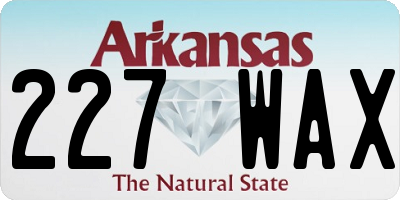 AR license plate 227WAX