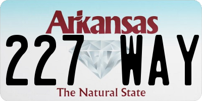 AR license plate 227WAY