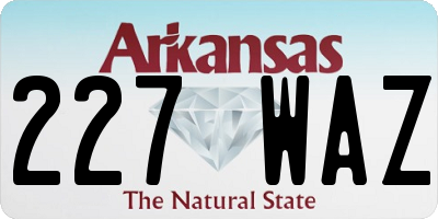 AR license plate 227WAZ