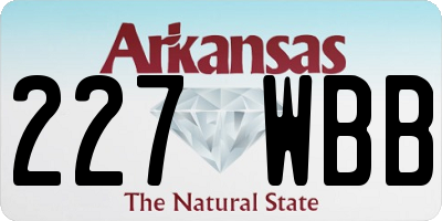 AR license plate 227WBB