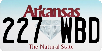 AR license plate 227WBD