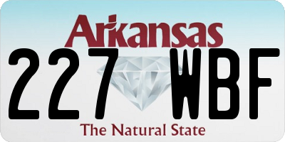 AR license plate 227WBF