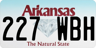 AR license plate 227WBH