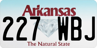 AR license plate 227WBJ