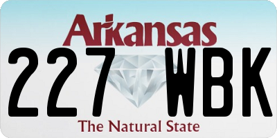 AR license plate 227WBK