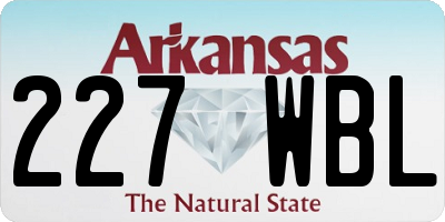 AR license plate 227WBL