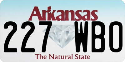 AR license plate 227WBO
