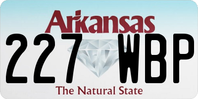AR license plate 227WBP