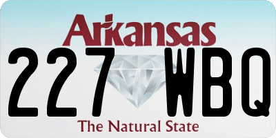 AR license plate 227WBQ