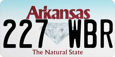 AR license plate 227WBR