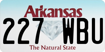 AR license plate 227WBU