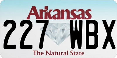AR license plate 227WBX