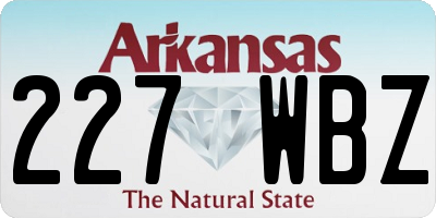 AR license plate 227WBZ