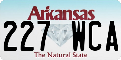 AR license plate 227WCA