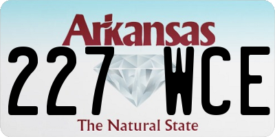 AR license plate 227WCE