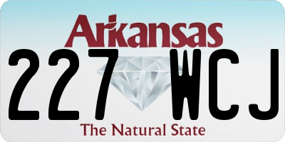 AR license plate 227WCJ
