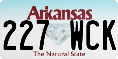 AR license plate 227WCK
