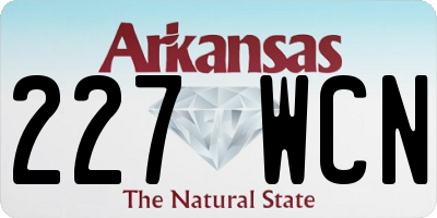AR license plate 227WCN