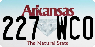 AR license plate 227WCO