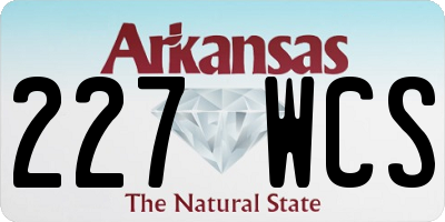 AR license plate 227WCS