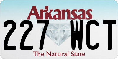 AR license plate 227WCT