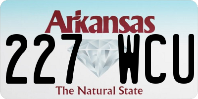 AR license plate 227WCU