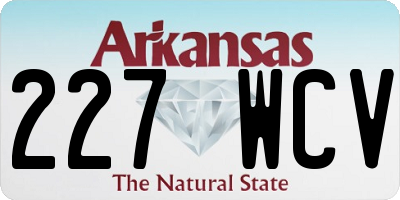 AR license plate 227WCV