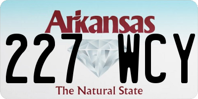 AR license plate 227WCY