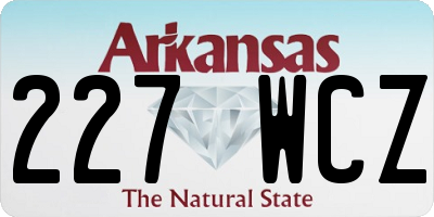 AR license plate 227WCZ
