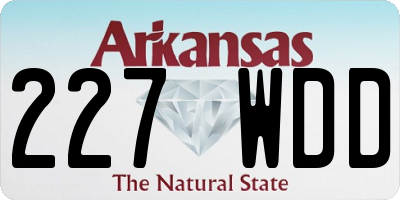 AR license plate 227WDD