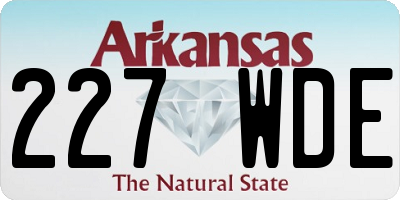 AR license plate 227WDE