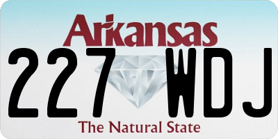 AR license plate 227WDJ
